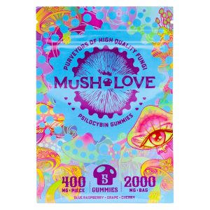 Mush Love – Gummibärchen mit Blauer Himbeere, Kirsche und Traube